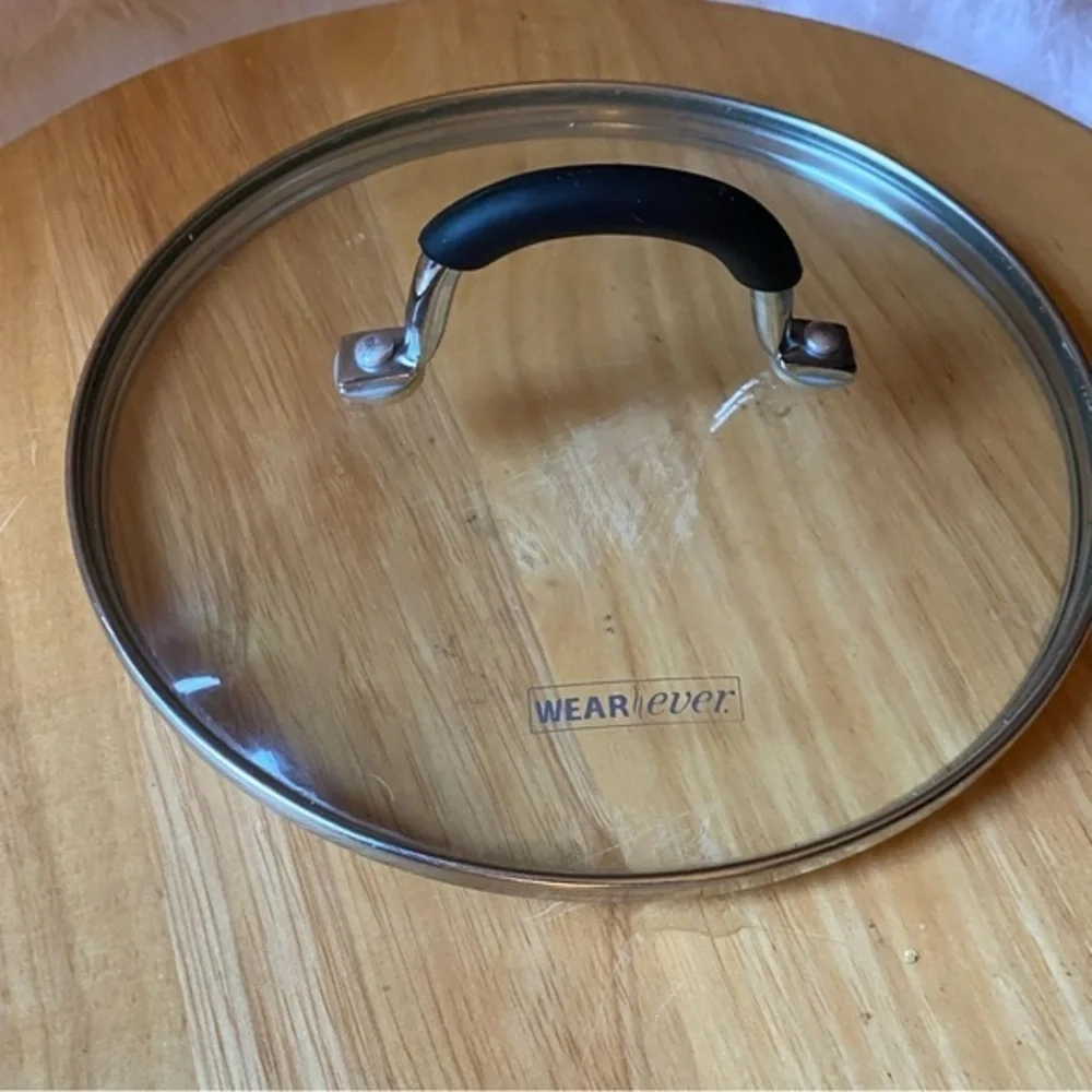 Wear Ever Pan Lid Size 8” Glass Lid‎ Handle On Top